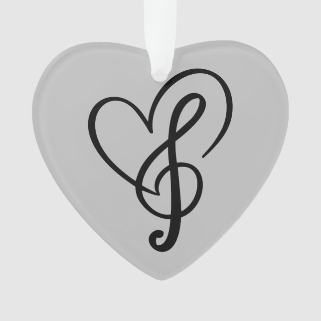 Love Music Logo Musicians Musical  Photo Custom Ornament (Front)