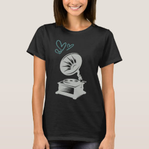 Love Music Old School Gramophone T-Shirt