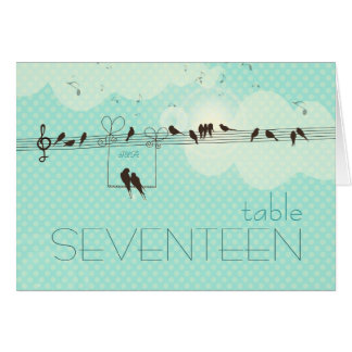 Love Music - table number card