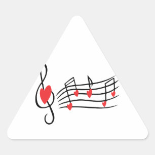 Love Music Triangle Sticker