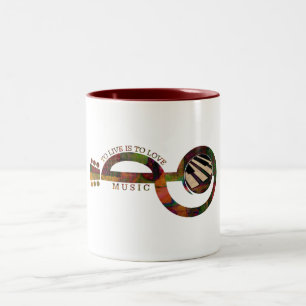 Love Music Two-Tone Coffee Mug