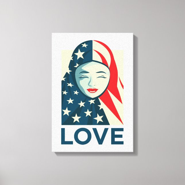 Love | Muslim Refugee Canvas Print (Front)