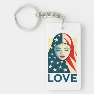 Love   Muslim Refugee Key Ring