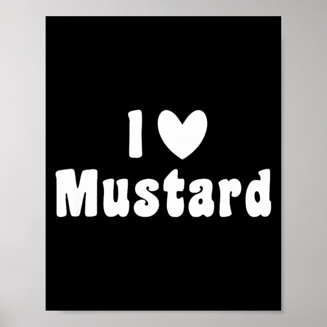 Love mustard bottle summer barbeque funny poster (Front)