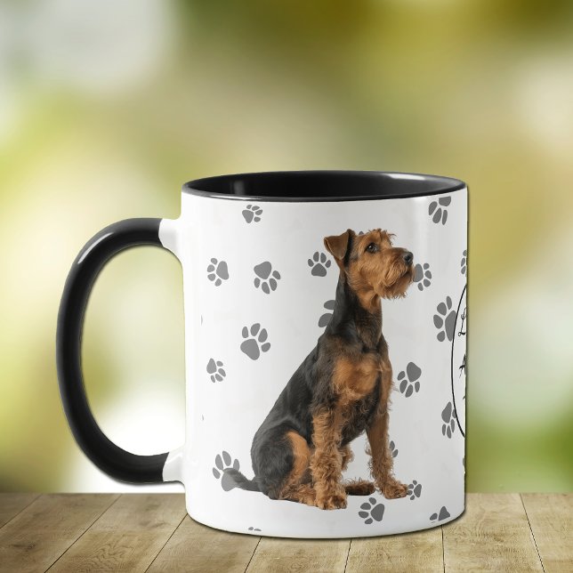 Love My Airedale Terrier Dog Pawprint Mug (Creator Uploaded)