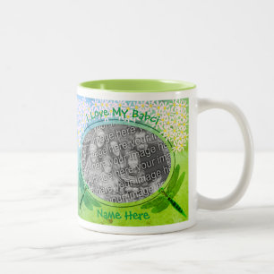 Love My Babci Daisies Polish Grandmother  Two-Tone Coffee Mug