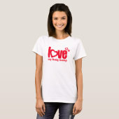 Love my baby bump red heart maternity tee (Front Full)