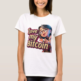 Love My Bitcoin Cartoon  T-Shirt