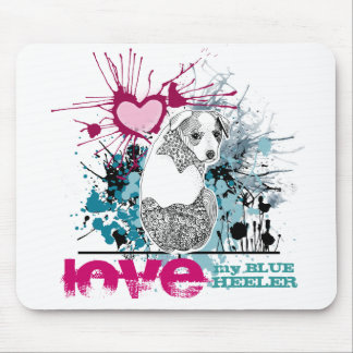 Love My Blue Heeler Mouse Mat