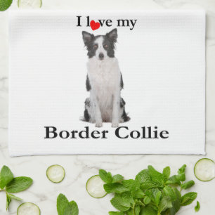Love My Border Collie Kitchen Towel