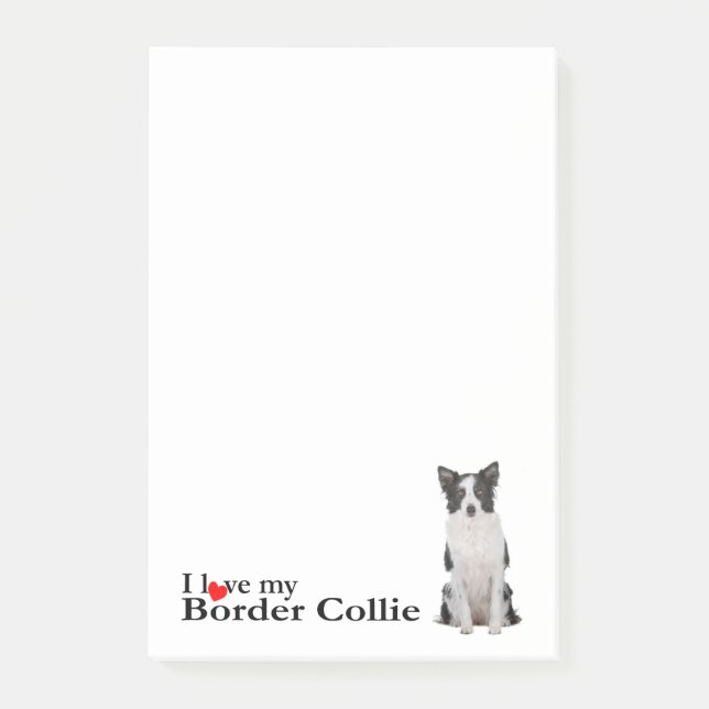 Love My Border Collie Post-It Notes (Front)