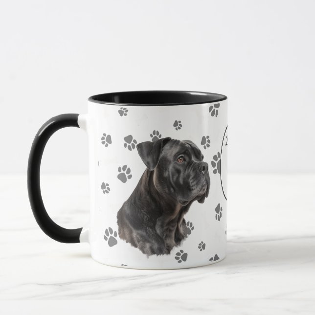 Love My Cane Corso Dog Pawprint Mug (Left)