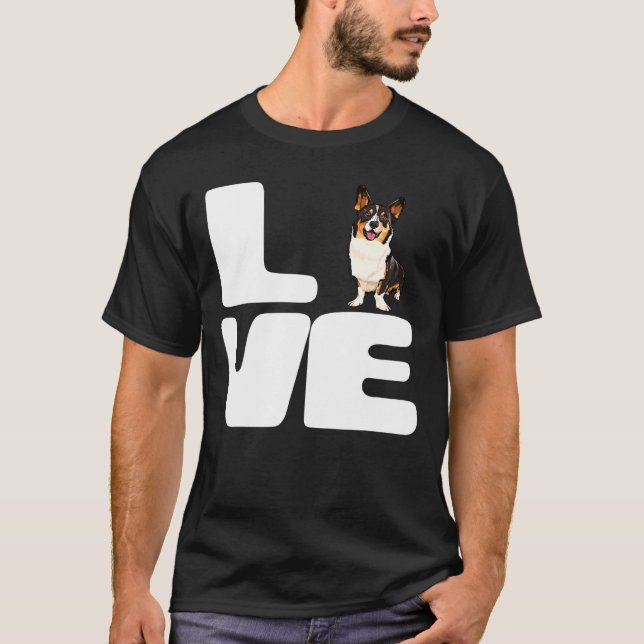 Love My Cardigan Welsh Corgi Dog T-Shirt (Front)
