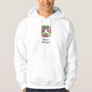 Love My Catfusion Abstract Cat White Hoodie