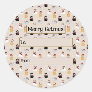 Love my cats classic round sticker