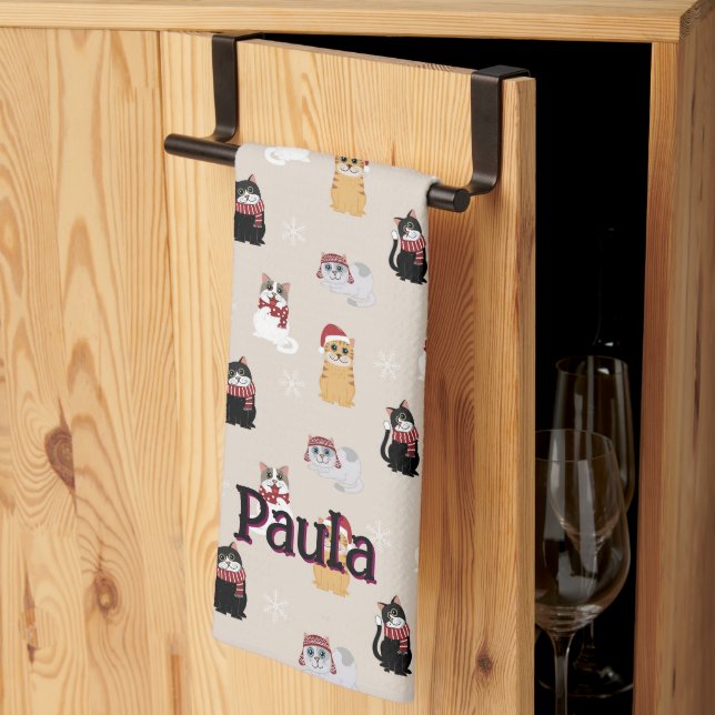 Love my cats tea towel (Thirds Fold)