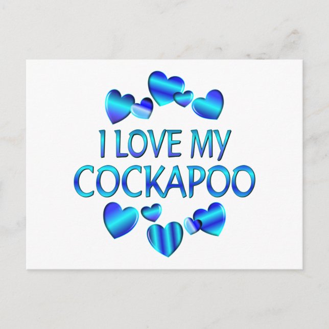 Love My Cockapoo Postcard (Front)