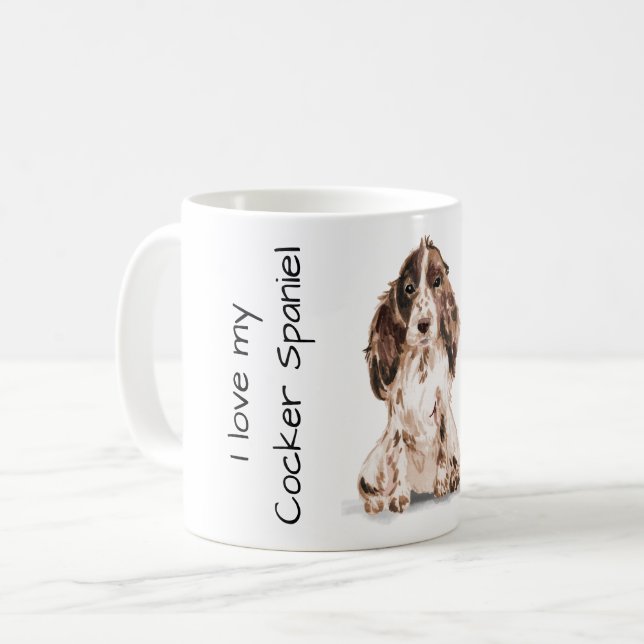 Love My Cocker Spaniel Coffee Mug (Front Left)