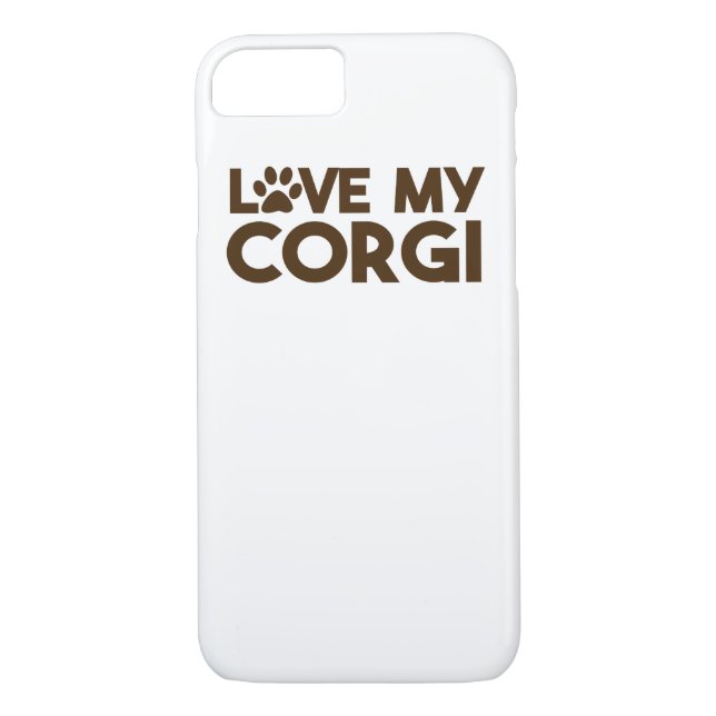 LOVE MY CORGI PAW Case-Mate iPhone CASE (Back)