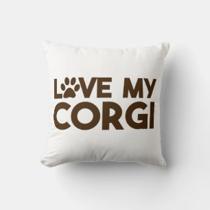 LOVE MY CORGI PAW CUSHION