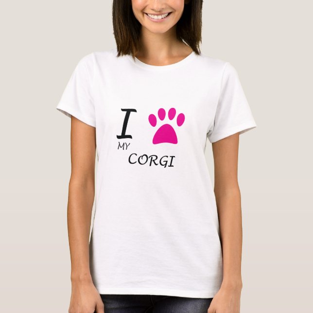 Love My Corgi Paw T-Shirt (Front)