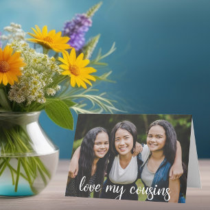 Love My Cousins Custom Family Photo Card