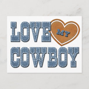 Love My Cowboy Postcard