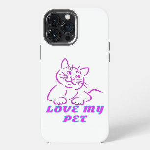 LOVE MY CUTE PINK PET CAT iPhone 13 PRO MAX CASE