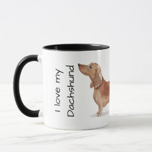 Love My Dachshund (tan) Mug