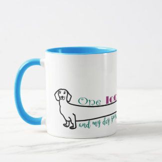Love My Dachshund Wiener Dog Funny Cute Blue Mug