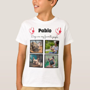 Love my dog - 4 photo customised collage for boys T-Shirt