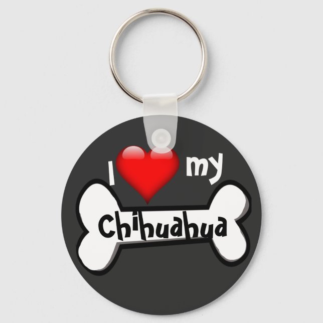 Love my Dog Breed (enter favorite breed) Custom Key Ring (Front)