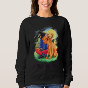Love My Dog Girls' Nature Kiss Cuddling Golden Ret Sweatshirt