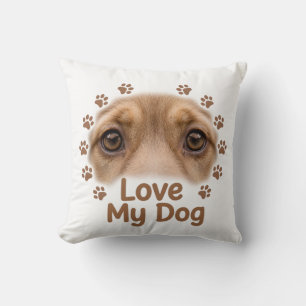 Love My Dog Throw Pillow