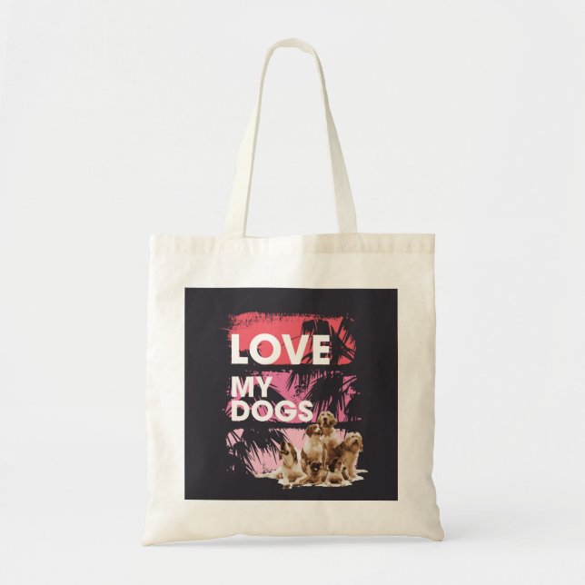 LOVE MY DOGS TOTE BAG (Front)