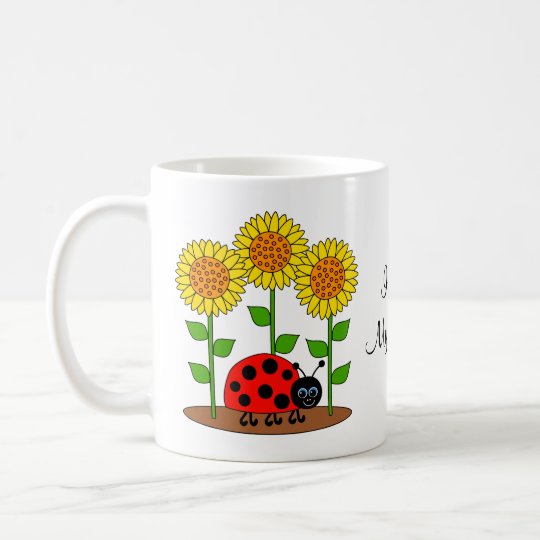 Love My Garden Ladybug with Sunflowers Coffee Mug