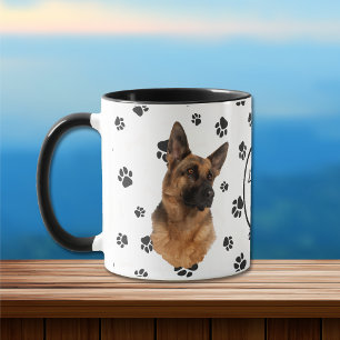 Love My German Shepherd Dog Pawprint Mug