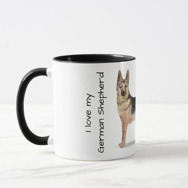 Love My German Shepherd Mug (Left)