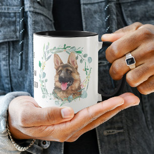 Love My German Shepherd Wreath Coffee Mug