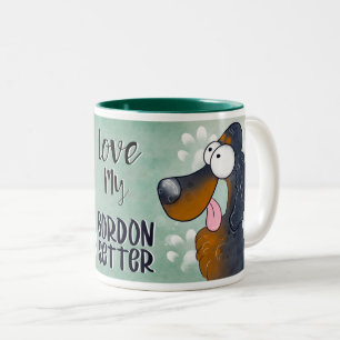 Love My Gordon Setter Cartoon 11oz Two-Tone Coffee Mug
