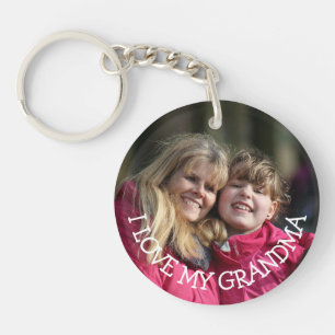 Love My Grandma Personalised Photo Key Chain