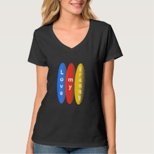 Love My Granny Above Circle Design T-Shirt