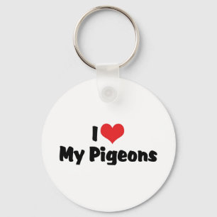 Love My Heart My Pigeons - Bird Lover Key Ring