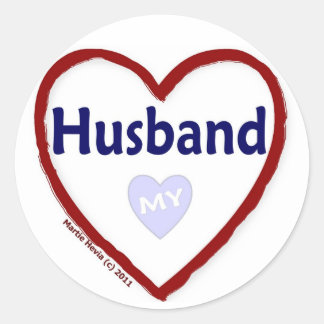 Love My Husband Classic Round Sticker