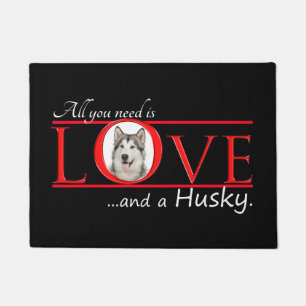 Love My Husky Door Mat