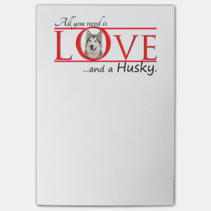 Love My Husky Post-It Notes