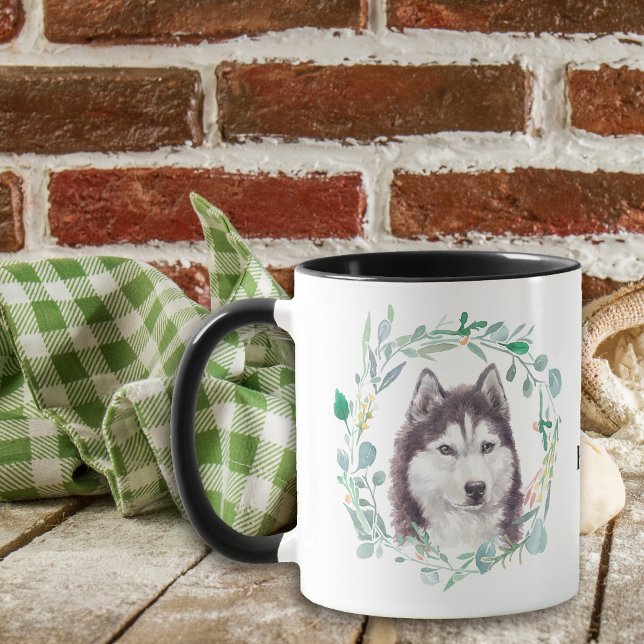 Love My Husky Wreath Coffee Mug (Creator Uploaded)