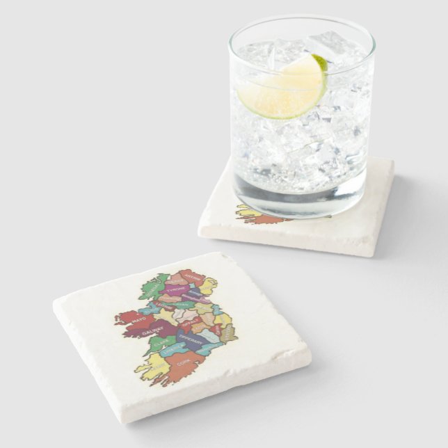 LOVE MY  IRISH ROOTS  STONE COASTER (Side)