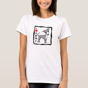 Love My Italian Greyhound - Grey T-Shirt