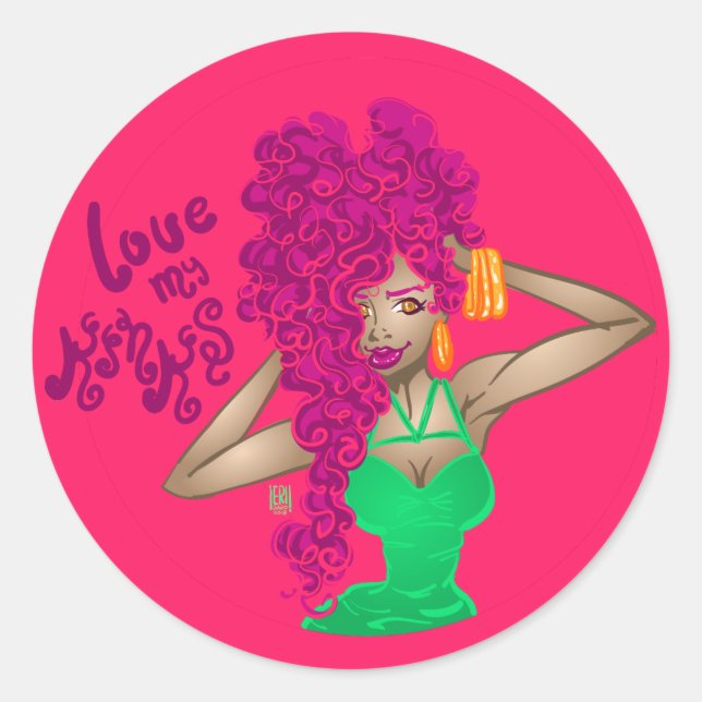 Love my kinks classic round sticker (Front)